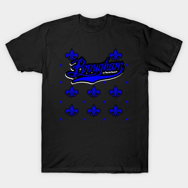 Caprice Brougham Pattern Blue T-Shirt by Black Ice Design